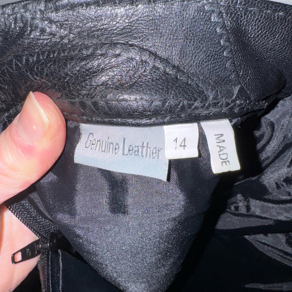 Leather Patchwork Skirt - image 6